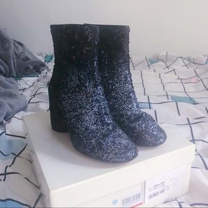 Margiela ankle boots - midnight blue sequins